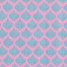 Beschichtete Baumwolle abstrakte Fächer – rosa/aquablau,  thumbnail number 1