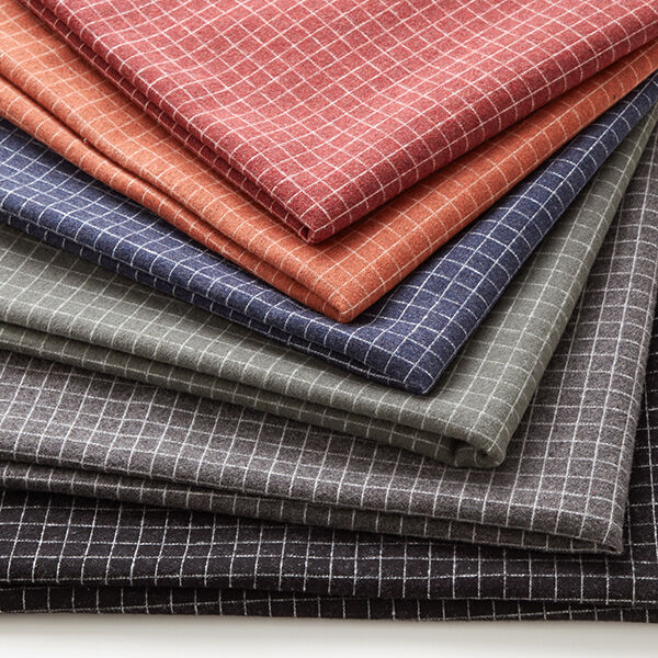 Strickjacquard Aufgraut Gitterkaro – jeansblau, image number 6