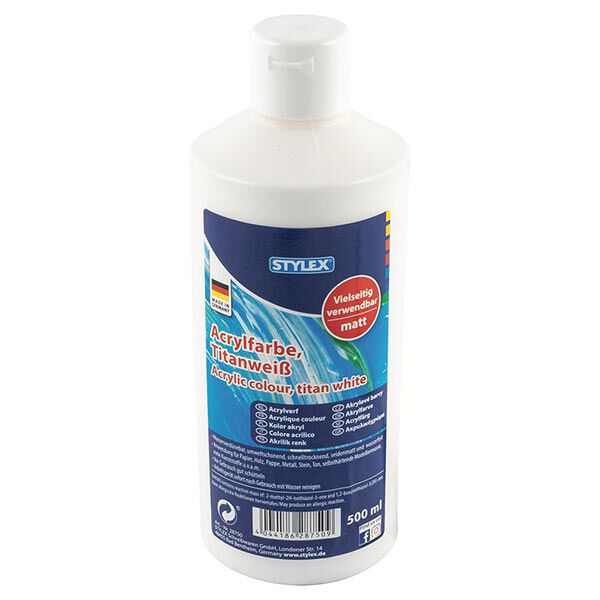 Acrylfarbe Titanweiss [500ml],  image number 1