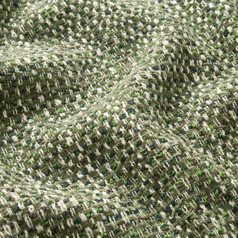 Polsterstoff bunte Boucléoptik – dunkelpinie/creme,  image number 2