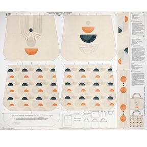 Taschen Panel Canvas Skandi Farbbögen – natur/currygelb, 