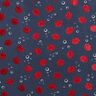 Baumwolljersey Muscheln Metallic – schwarzblau/rot | Reststück 100cm,  thumbnail number 1