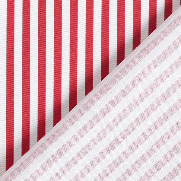 Baumwoll-Stretch Streifen – rot/weiss | Reststück 100cm
