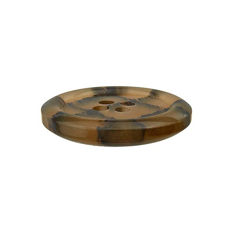 Polyesterknopf recycelt 4-Loch – bronze/dunkelbraun,  image number 2
