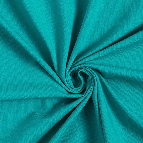 Baumwolljersey Medium Uni – türkis | Reststück 50cm