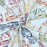 French Terry Sommersweat Baufahrzeuge | Poppy Fabrics – babyblau/marineblau,  thumbnail number 3