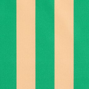 Dekostoff Halbpanama Blockstreifen &ndash; gr&uuml;n/apricot, 