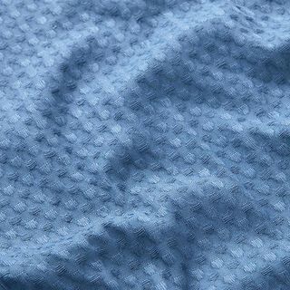 Baumwoll-Jacquard Waffelstruktur – jeansblau | Reststück 100cm