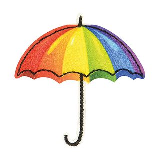 Applikation Regenschirm [ 5,5 x 5,5 cm ] – Farbmix, 