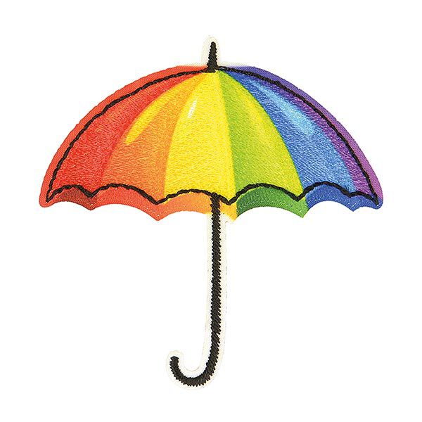 Applikation Regenschirm [ 5,5 x 5,5 cm ] – Farbmix,  image number 1