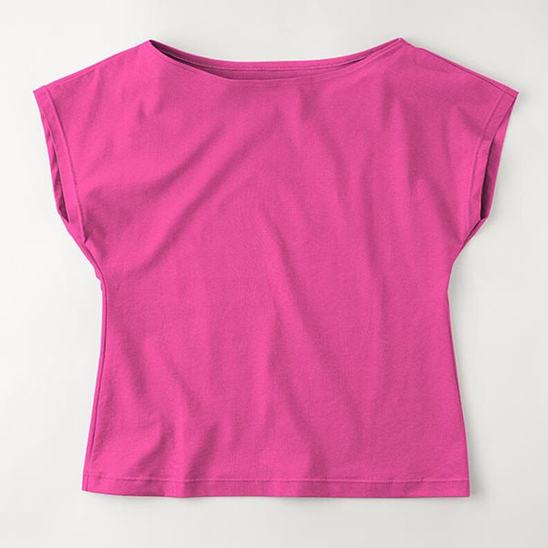 Baumwolljersey Medium Uni – intensiv pink,  image number 8