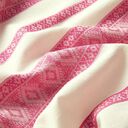 Baumwollstoff Rautenmuster – wollweiss/pink, 