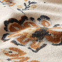 Feinstrick Viskose-Mix herbstliche Blumen – hellbeige, 