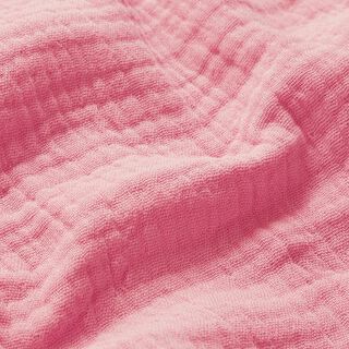 GOTS Dreilagiger Baumwoll-Musselin – rosa, 