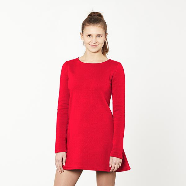Leichter French Terry Uni – rot | Reststück 100cm