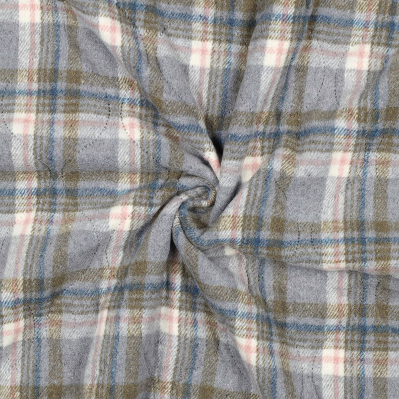 Steppstoff Flanell Karo | Poppy Fabrics – grau, image number 3