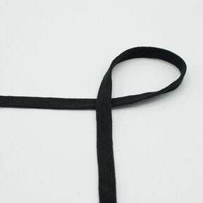 Flachkordel Hoodie Baumwolle [15 mm] – schwarz, 