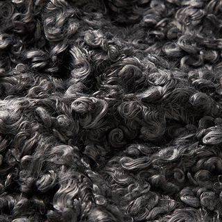 Strickstoff Flokati-Locken – dunkelgrau, 
