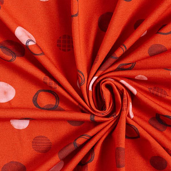 GOTS Baumwolljersey Punkte | Tula – terracotta, image number 3