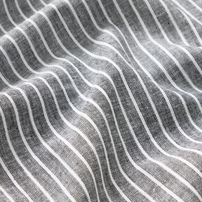 Leinen-Baumwoll-Mix breite Streifen &ndash; schwarz/weiss, 