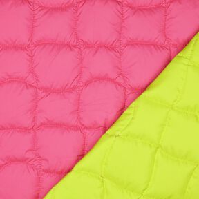 Steppstoff wellige Quadrate – neonpink/neongrün, 