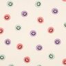 Baumwollflanell Smilies | Poppy Fabrics – elfenbein/altrosa,  thumbnail number 1