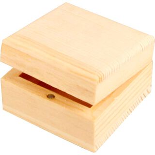 Schmuckkästchen aus Holz [6x6x3,5cm], 