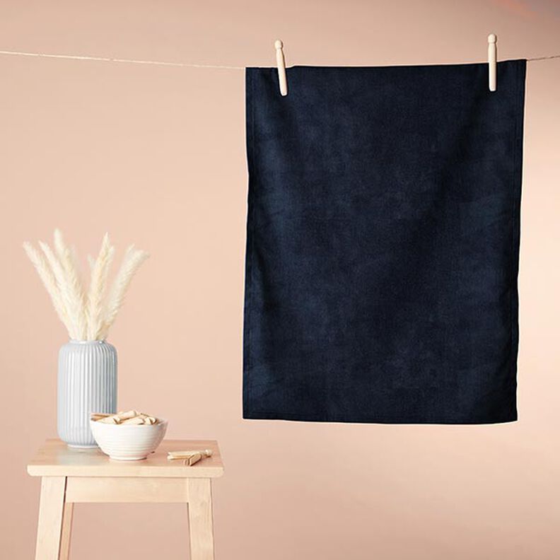 Kuschelfrottee Bambus Uni – navy,  image number 5