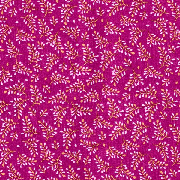 Baumwollpopeline Blütenzweige – purpur,  image number 1