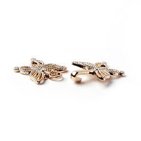 Metallschließe Schmetterling [40 mm] - gold metallic, 