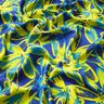 Crêpe Satin große Kamilleblüten – indigo/zitronengelb,  thumbnail number 2