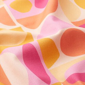 Dekostoff Halbpanama bunte Variationen – hellgelb/pastellviolett, 
