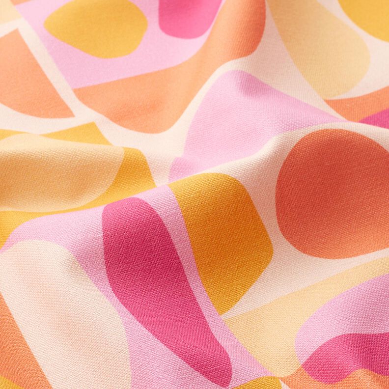 Dekostoff Halbpanama bunte Variationen – hellgelb/pastellviolett, image number 2
