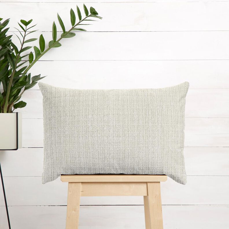 Polsterstoff Chenille Uni – wollweiss, image number 6