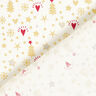 Baumwollstoff Popeline Herzen und Sterne – wollweiss/gold,  thumbnail number 4