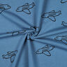 Sweatshirt angeraut Flugzeuge | Poppy Fabrics – jeansblau,  thumbnail number 3
