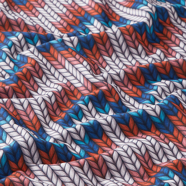SHIELD PRO Antimikrobieller Jersey Knit – königsblau/rot | Albstoffe | Reststück 120cm