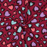 Sweatshirt angeraut bunte Herzen | Poppy Fabrics – himbeere,  thumbnail number 3