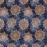 French Terry Sommersweat Mandala | Glitzerpüppi – marineblau/apricot,  thumbnail number 1