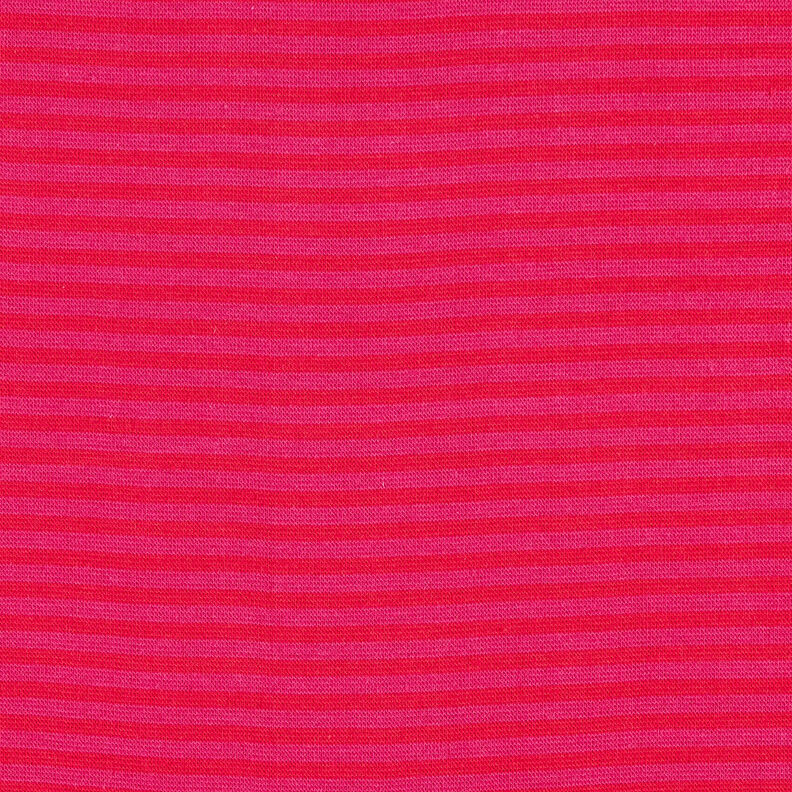 Bündchen Schlauchware Streifen – feuerrot/intensiv pink,  image number 1