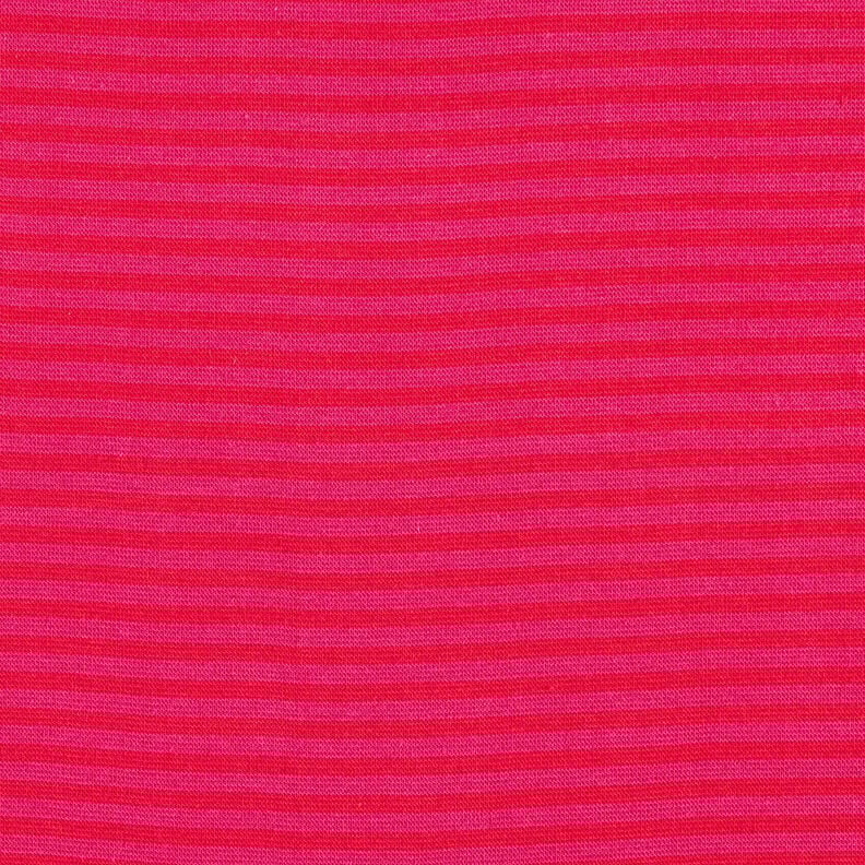 Bündchen Schlauchware Streifen – feuerrot/intensiv pink, image number 1