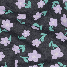 Sweatshirt Blumen | by Poppy – anthrazit/flieder, 