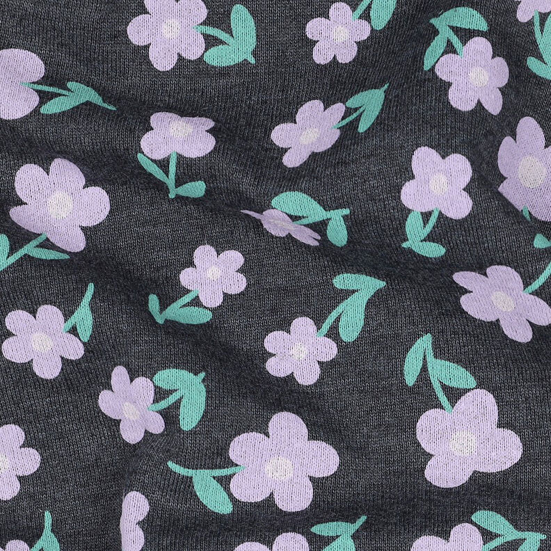 Sweatshirt Blumen | by Poppy – anthrazit/flieder,  image number 2