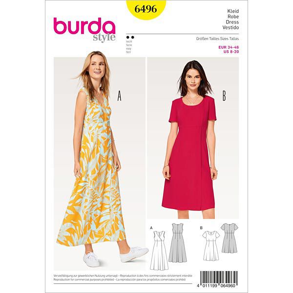 Kleid | Burda 6496 | 34-46,  image number 1