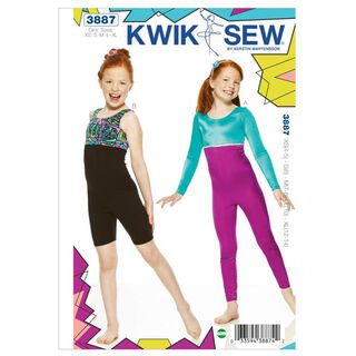 Gymnastikanzug für Mädchen | KwikSew 3887 | 104-152, 