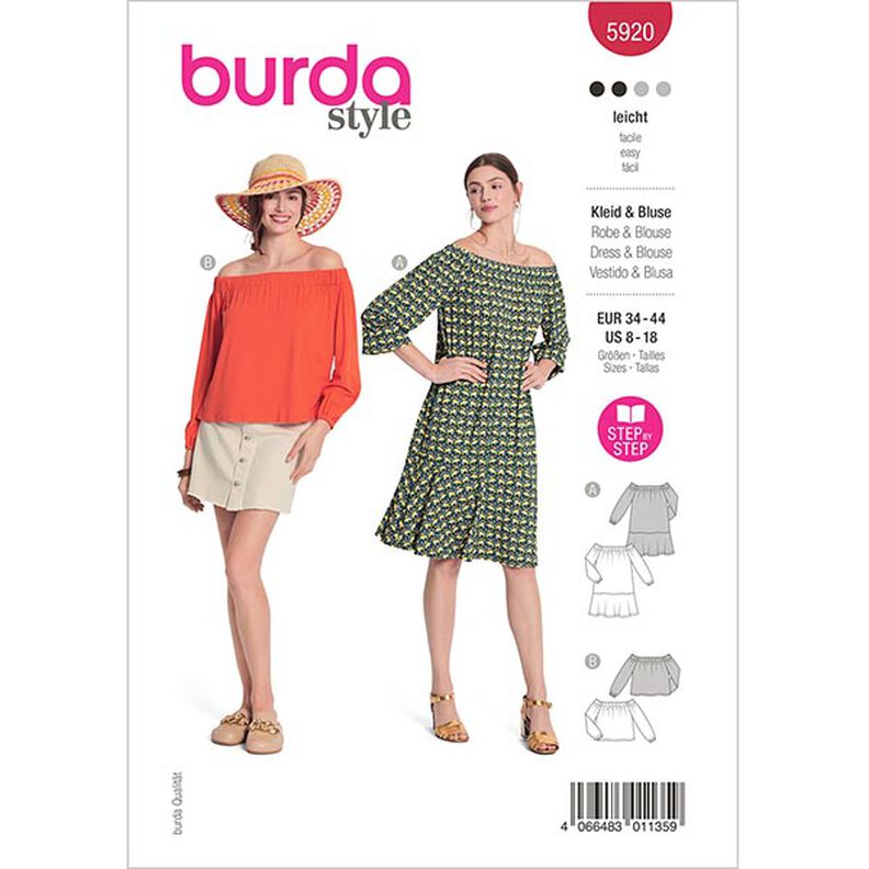 Kleid / Bluse  | Burda 5920 | 34-44,  image number 1