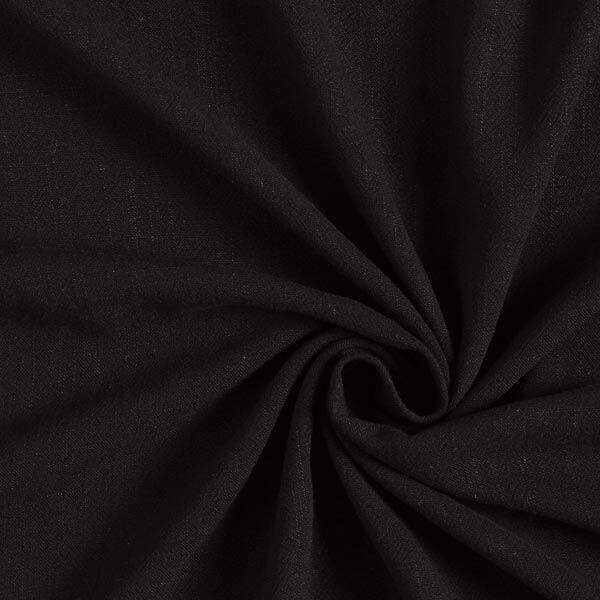 Viskose-Leinen Soft – schwarz | Reststück 50cm