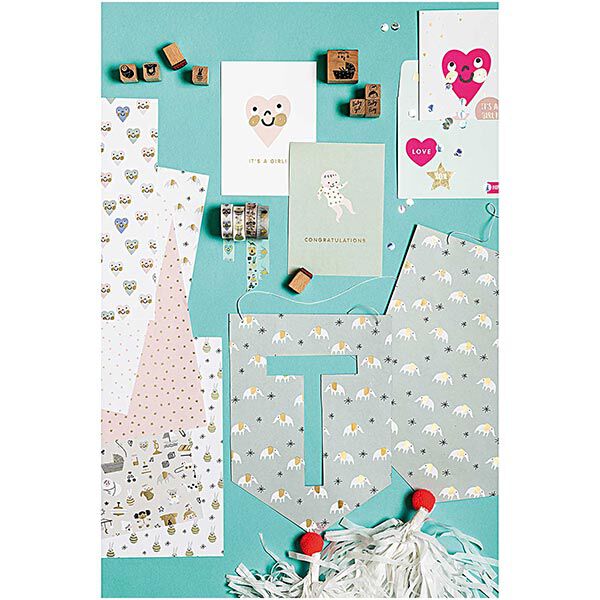 Washi Tape Herzen | Rico Design – gold/rosa, image number 4