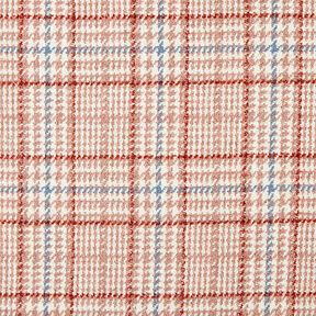 Mantelstoff Karo & Hahnentritt – weiss/altrosa, 