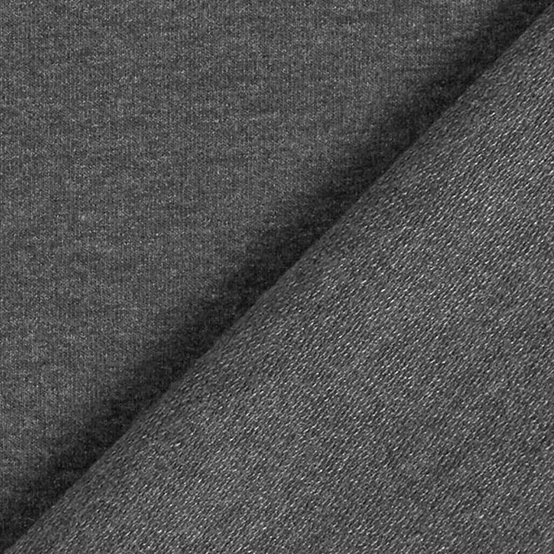 Leichter French Terry Melange – granit,  image number 5